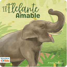 An elephant walks through the forest.